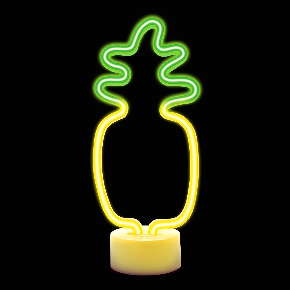 Neon na podstawce LED ANANAS pomar-zielony USB-C FSC-12 Forever Light